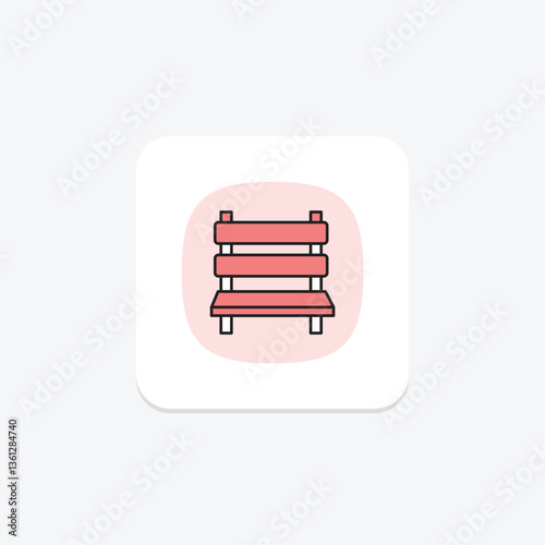Gallery Bench, vector, pixel perfect, illustrator file