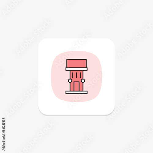 Sculpture Pedestal, vector, pixel perfect, illustrator file