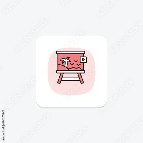 Painting Video, vector, pixel perfect, illustrator file