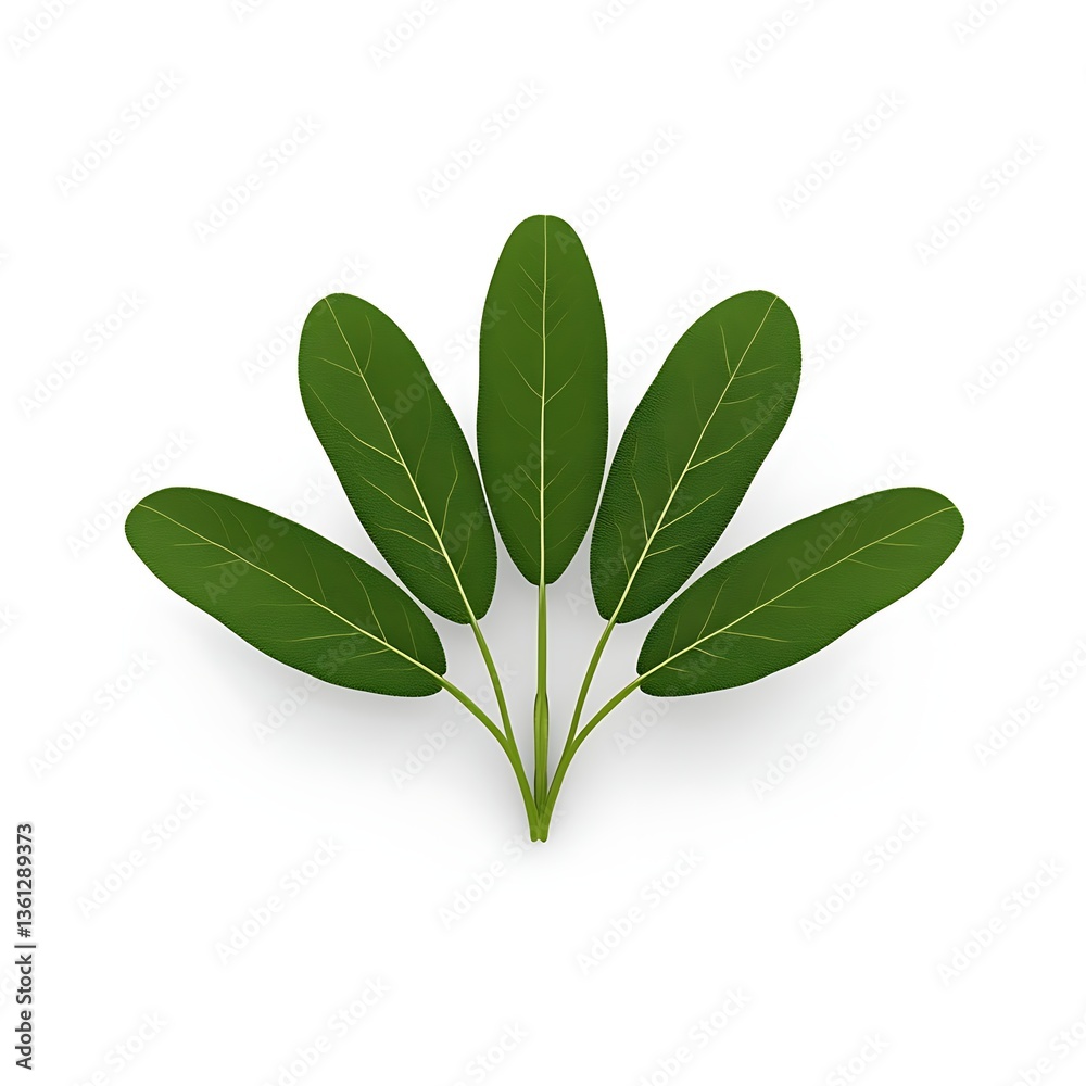 Naklejka premium sage leaves 3D render