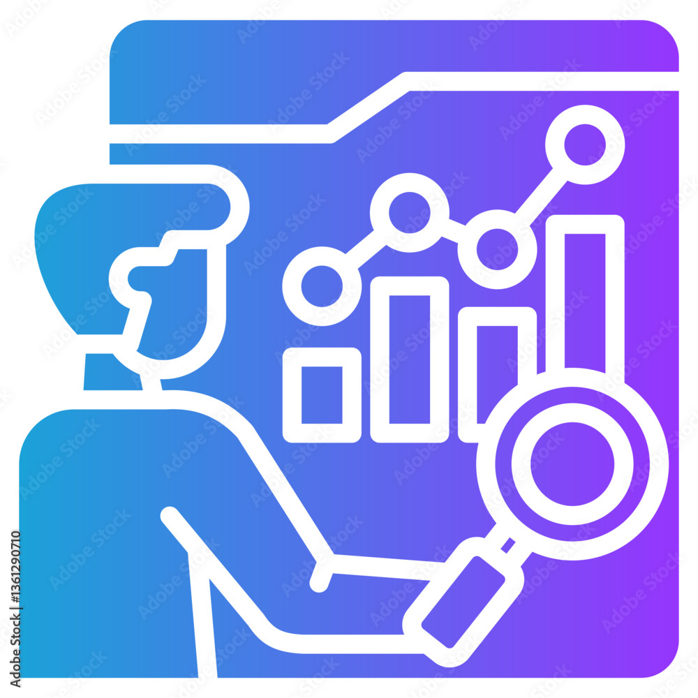 Monitoring glyph gradient icon