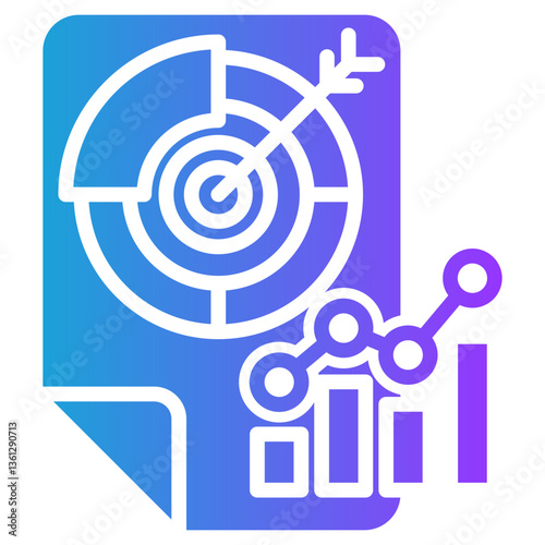 Data Accuracy glyph gradient icon