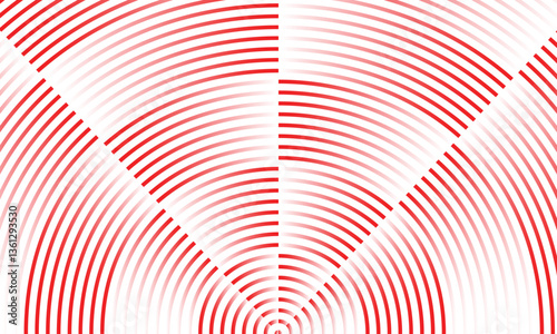abstract red white gradient irregular circular line pattern design suitable for background.