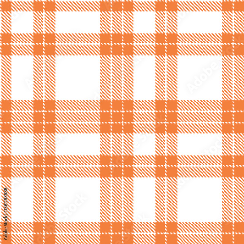Modern Bright White Seamless Tartan Textile Design Variant 1389