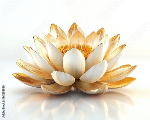 A beautiful lotus flower in soft lighting.