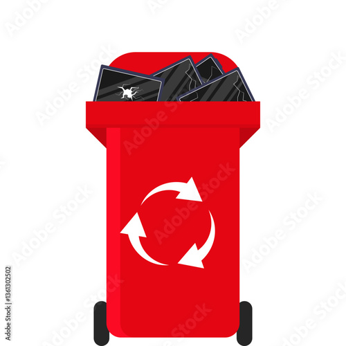 E Waste Trash Bin