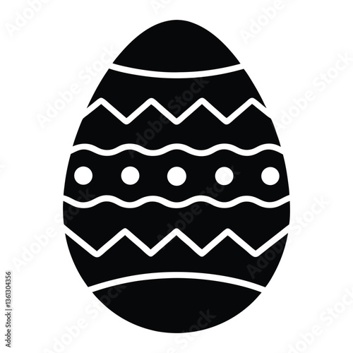 chocolate Easter egg illustration white background.