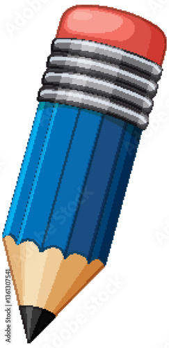 Blue Pencil Vector Illustration
