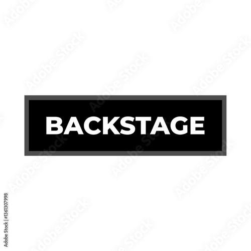 Vector illustration of a board with Backstage inscription in Theater