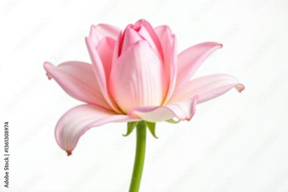 Single stem with flower isolated on white background, flora, botanical, plant Single stem with flower isolated on white background, flora, botanical, plant