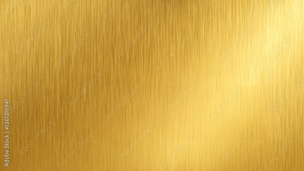 Fototapeta premium Golden metallic background with brushed vertical texture