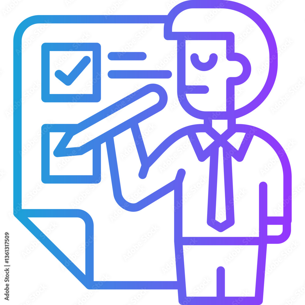 Criticality Analysis line gradient icon Criticality Analysis line gradient icon
