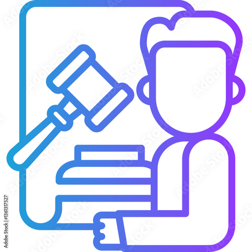 Standards Compliance line gradient icon