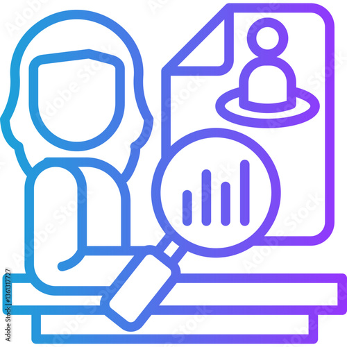 Process Optimization  line gradient icon