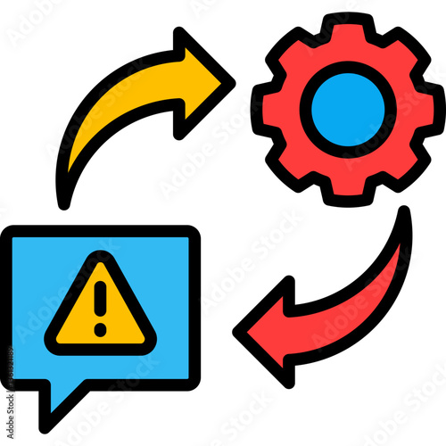 Assessment lineal color icon