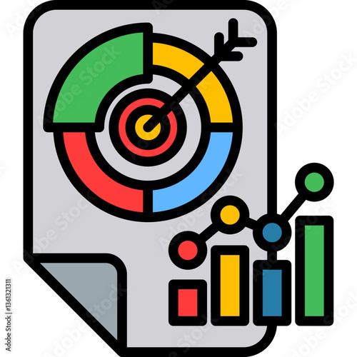 Data Accuracy lineal color icon