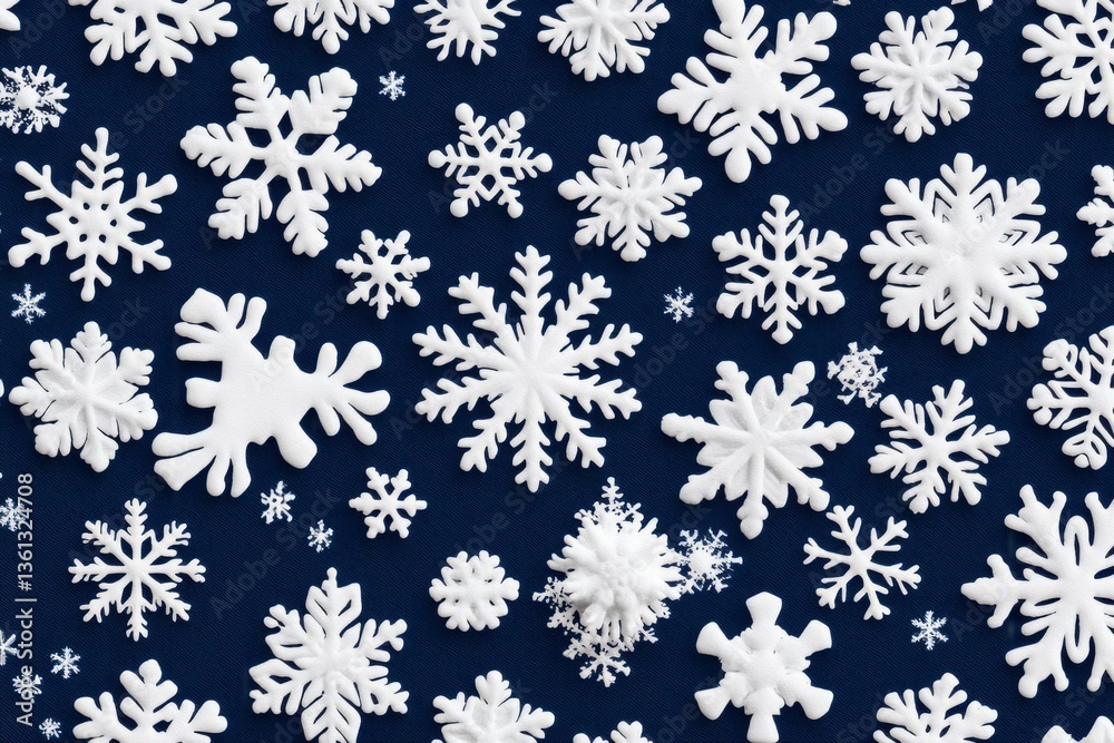 Winter pattern of snowflakes