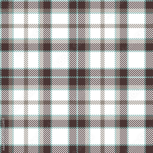 Modern Bright Greyish Teal Seamless Tartan Textile Design Variant 1833