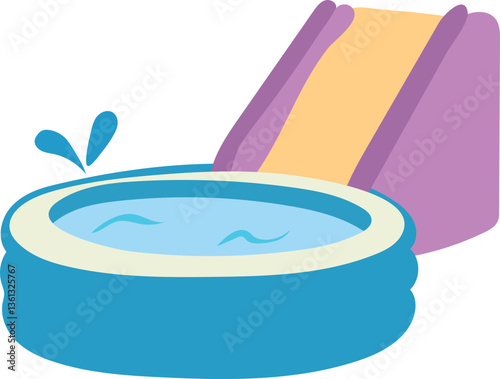 Inflatable pool illustration