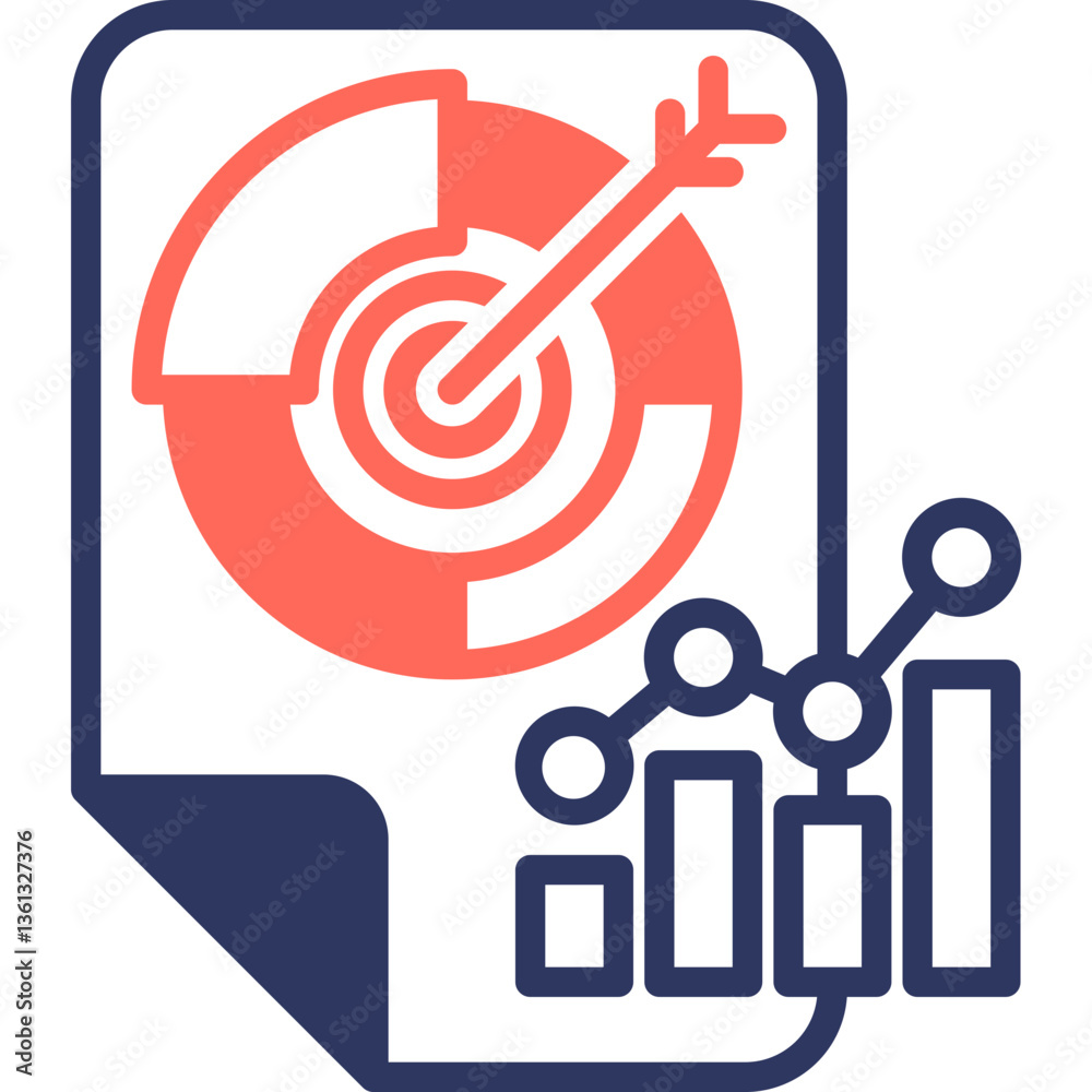 Data Accuracy glyph color icon Data Accuracy glyph color icon
