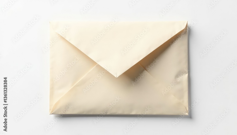 Sealed envelope on white, isolated background , confidential communication, privacy, secure Sealed envelope on white, isolated background , confidential communication, privacy, secure