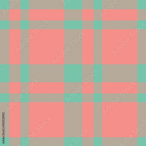 Modern Bright Pale Teal Seamless Tartan Textile Design Variant 1887