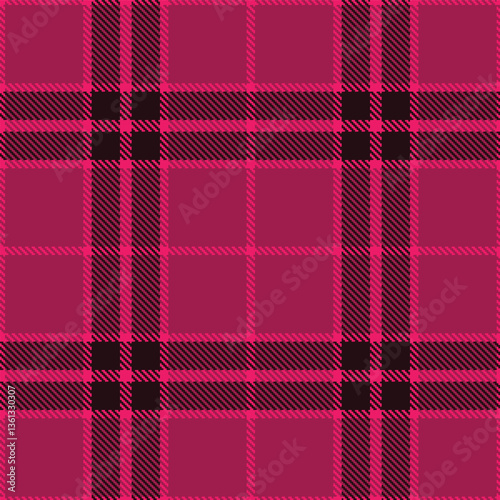 Modern Seamless Tartan in Muted Cerise tones Textile Design Variant 1908