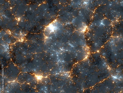 Hypnotic celestial spectacle featuring clusters of radiant astral bodies