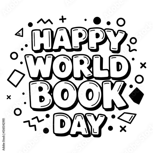 Bold, playful World Book Day graphic