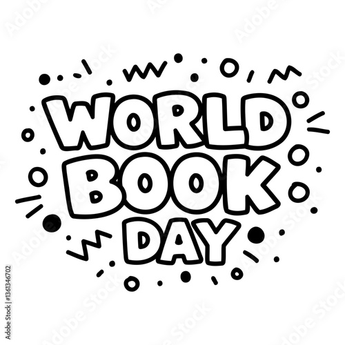World Book Day graphic, fun style, marketing