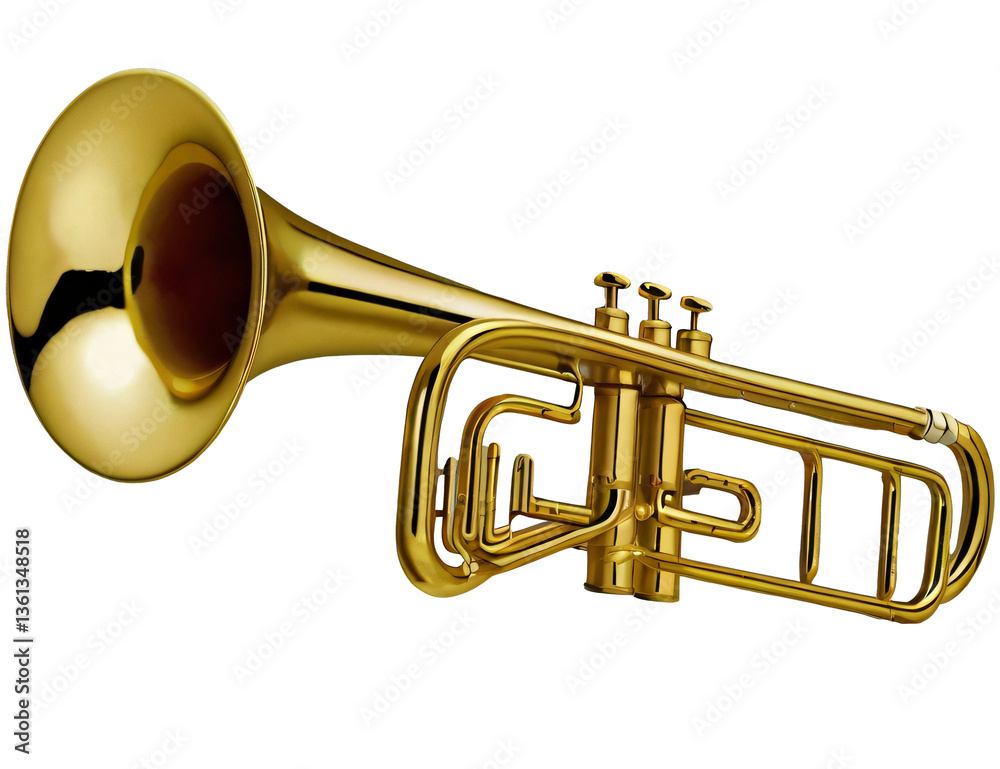 Fototapeta premium trumpet isolated on white
