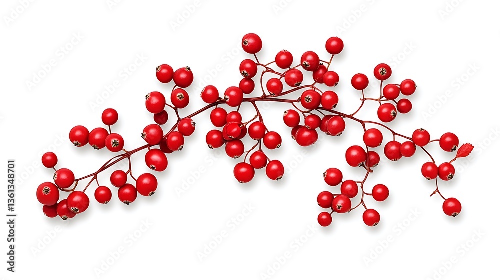 Red Berry Branch, Studio Still Life Photography AI Generated Red Berry Branch, Studio Still Life Photography AI Generated