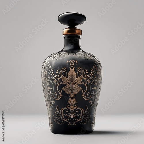 Ornate Black Decanter