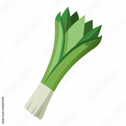 Leek vegetable isolated vector