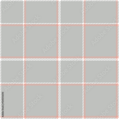 Modern Seamless Tartan in Pale White tones Textile Design Variant 2237