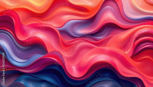 Abstract Fluid Art: A mesmerizing swirl of vibrant colors flows together creating a dynamic and engaging composition of color and light.