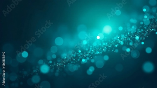 Shimmering aqua turquoise and teal bokeh Sparkling glitter background , iridescent, celebration