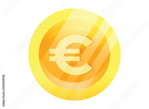 Illustration of an Realistic Coin Money Euro