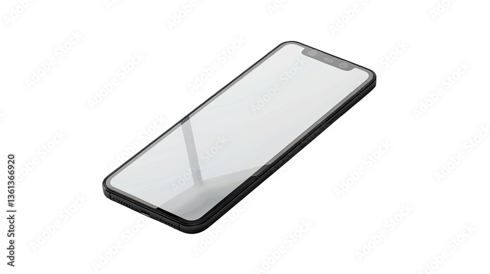 Modern Sleek Phone: Capturing the essence of modern technology, an elegant phone, perfect for illustrating contemporary communication and connectivity.