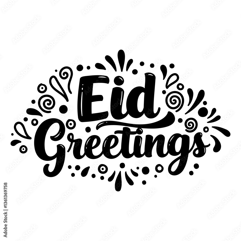 Eid Greetings graphic, print-ready design