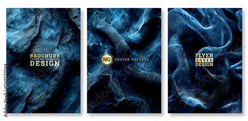 Abstract blue texture art invitation template design, Luxury invitation card background, elegant texture, textile art, Hand drawn texture design, invitation, abstract background, cover template