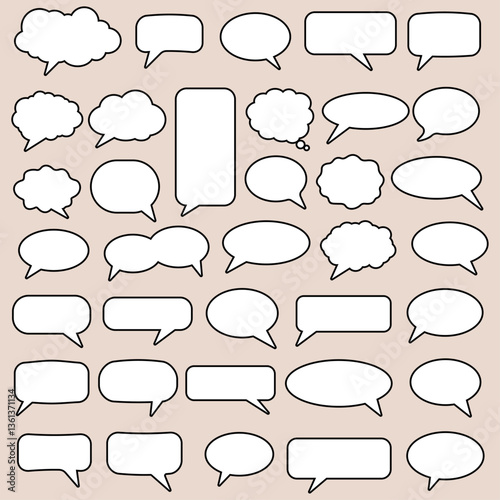 comic chat bubble callout cartoon dialog talking vector template