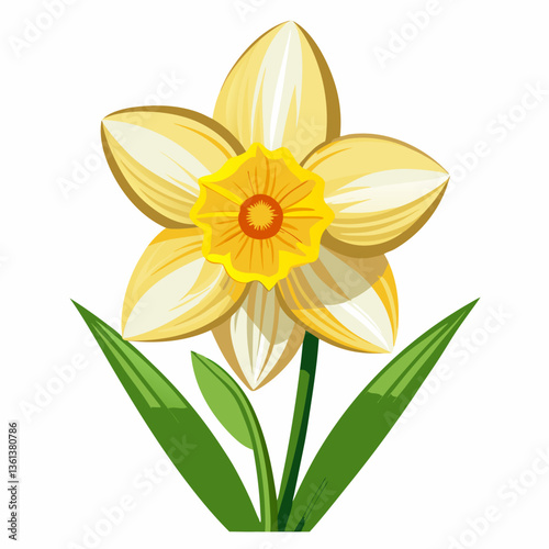 High-quality daffodil vector design perfect for your creative and seasonal projects.
