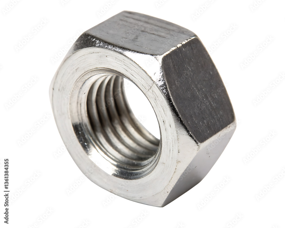 © Shakib - hex nut isolated on white background, PNG.