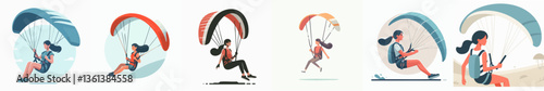 vector collection of a free fall athlete