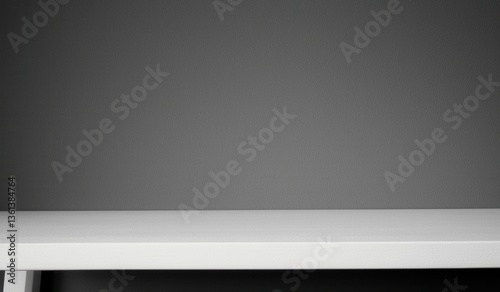 Wallpaper Mural Minimalist White Table Against Dark Gray Background for Interiors Torontodigital.ca