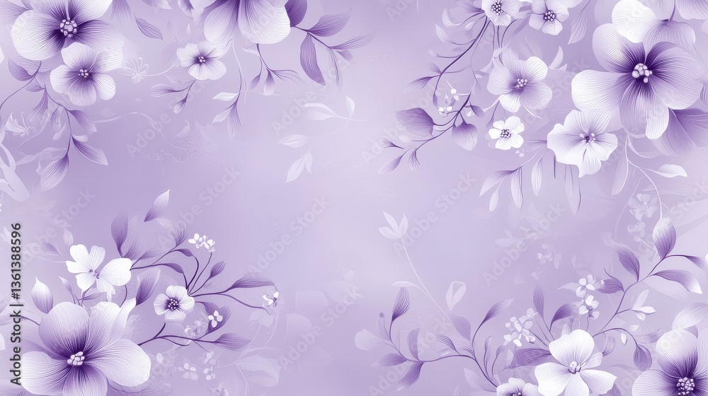 A purple retro wallpaper texture, with floral motifs and faded colors, evoking a nostalgic, mid-century design aesthetic. A purple retro wallpaper texture, with floral motifs and faded colors, evoking a nostalgic, mid-century design aesthetic.