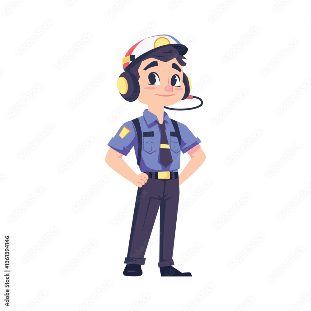 Crew Member Vector Style illustration. Eps 10 File Crew Member Vector Style illustration. Eps 10 File