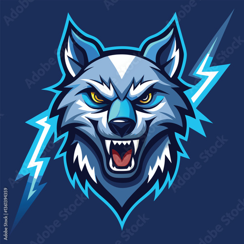 Aggressive Wolf Esports Mascot
