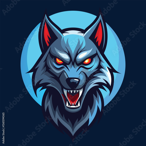 Aggressive Wolf Esports Mascot